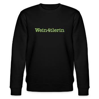 Wein4tlerin - Weinviertlerin, Niederösterreicherin - Stanley/Stella Unisex Bio-Sweatshirt CHANGER  - Schwarz - Vorne - Nik (191cm) & Marisol (170cm)