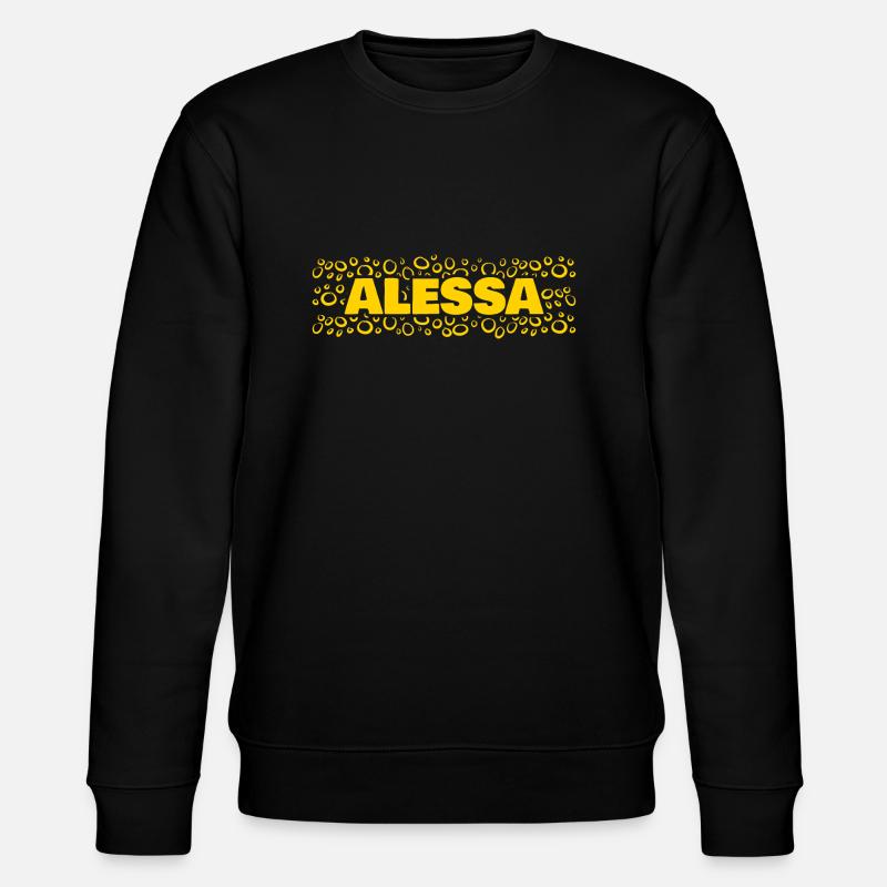 First name Alessa - Stanley/Stella CHANGER Unisex Organic Sweatshirt - black