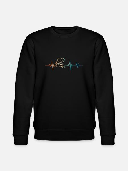 Heartbeat Retro Chef - Stanley/Stella CHANGER Unisex Organic Sweatshirt - black