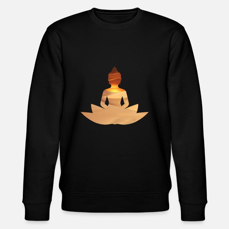 Bouddha au coucher du soleil - Sweat bio CHANGER Stanley/Stella Unisexe - noir