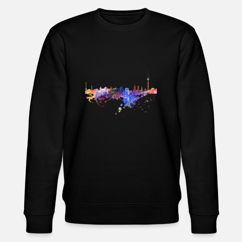 Berlin Skyline - Stanley/Stella Unisex Bio-Sweatshirt CHANGER  - Schwarz