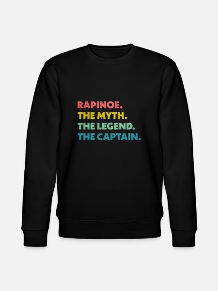 Rapinoe The Myth The Legend The Captain - Stanley/Stella CHANGER Unisex Organic Sweatshirt - black