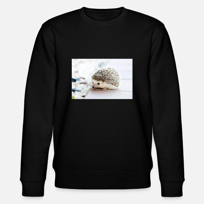 Igel im Morgengrauen - Stanley/Stella Unisex Bio-Sweatshirt CHANGER  - Schwarz