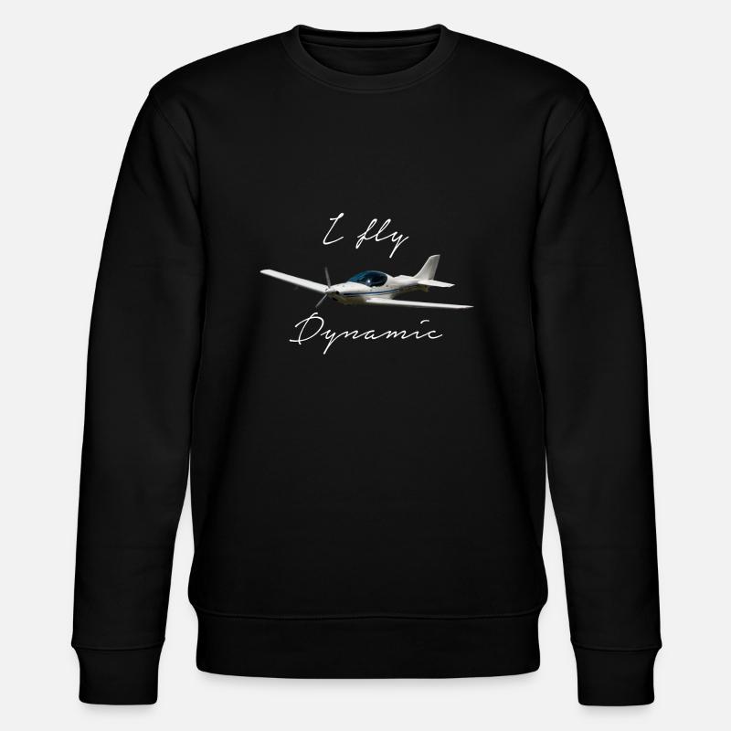 I fly Dynamic WT9 Ultraleichtflugzeug - Stanley/Stella Unisex Bio-Sweatshirt CHANGER  - Schwarz