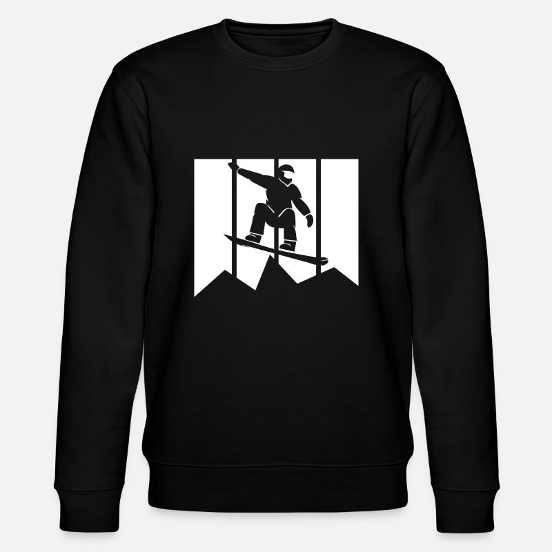 Snowboard Snowboarder - Sweat bio CHANGER Stanley/Stella Unisexe - noir