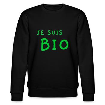 Je suis bio - Sweat bio CHANGER Stanley/Stella Unisexe - noir - Devant - Nik (191cm) & Marisol (170cm)