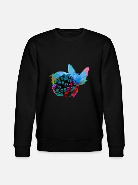 brombeere,blau,pop-art,blau,malerei,pink,graffiti - Stanley/Stella Unisex Bio-Sweatshirt CHANGER - Schwarz