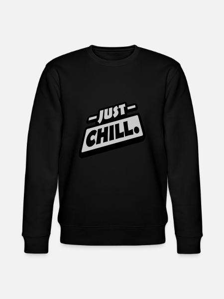 Just Chill Text Logo - Stanley/Stella CHANGER Unisex Organic Sweatshirt - black