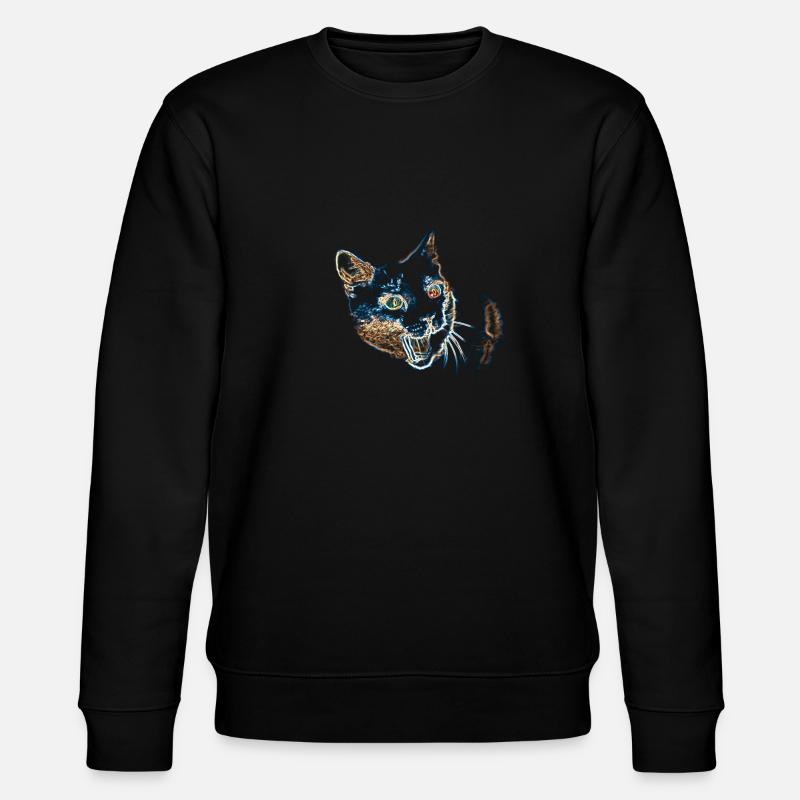 mon drôle de chat - Sweat bio CHANGER Stanley/Stella Unisexe - noir
