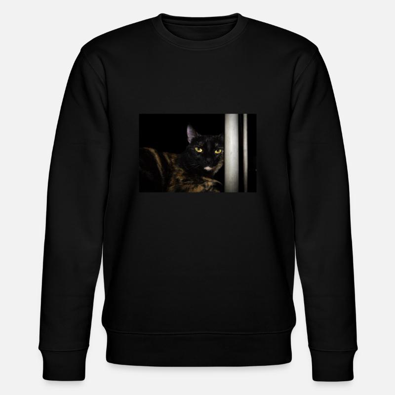 die schwarze Katze - Stanley/Stella Unisex Bio-Sweatshirt CHANGER  - Schwarz