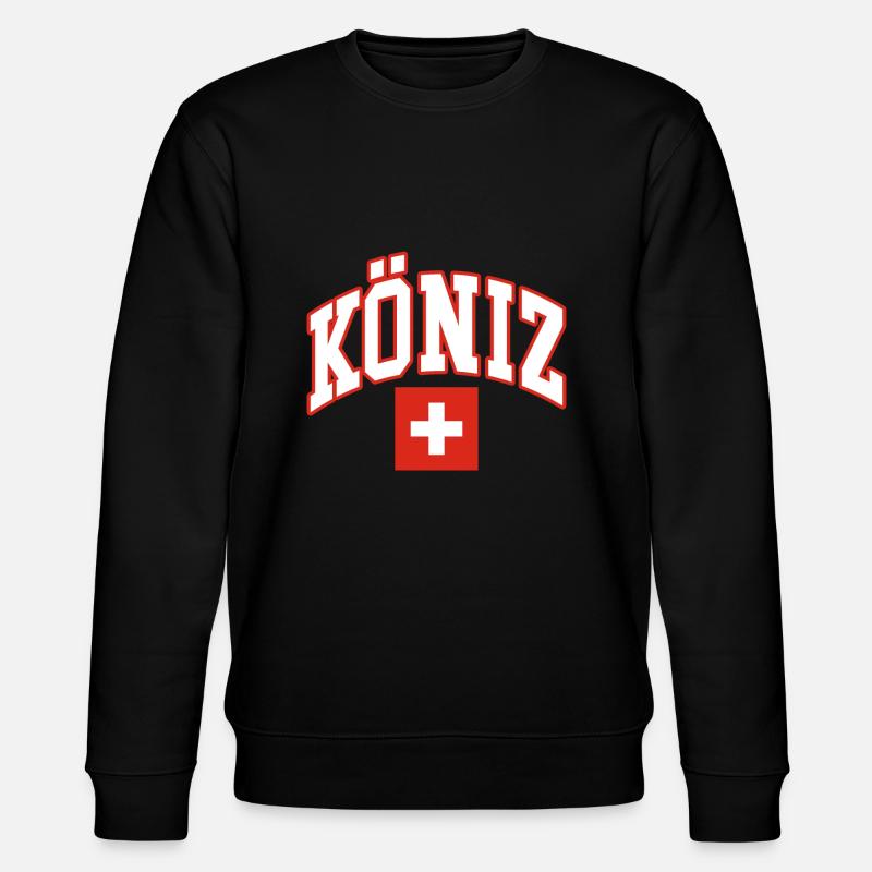 Drapeau suisse de Köniz - Sweat bio CHANGER Stanley/Stella Unisexe - noir