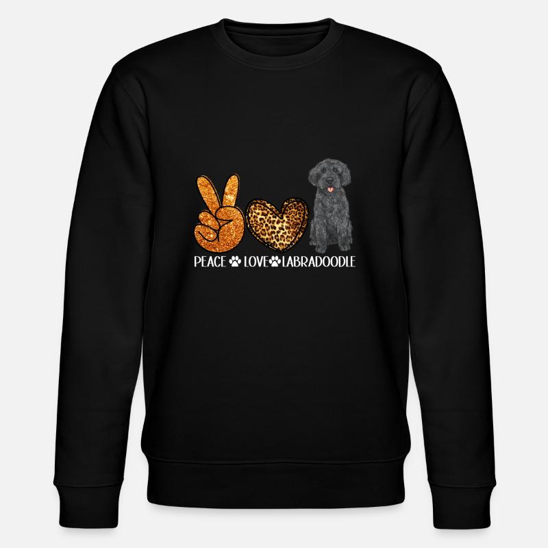 Labradoodle Dog - Stanley/Stella CHANGER Unisex Organic Sweatshirt - black