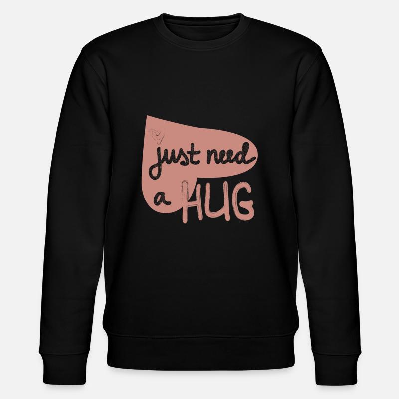Umarmung Motivation Herz - Stanley/Stella Unisex Bio-Sweatshirt CHANGER  - Schwarz