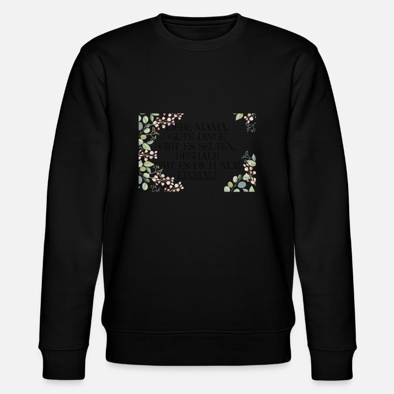 MAMA - Stanley/Stella Unisex Bio-Sweatshirt CHANGER  - Schwarz