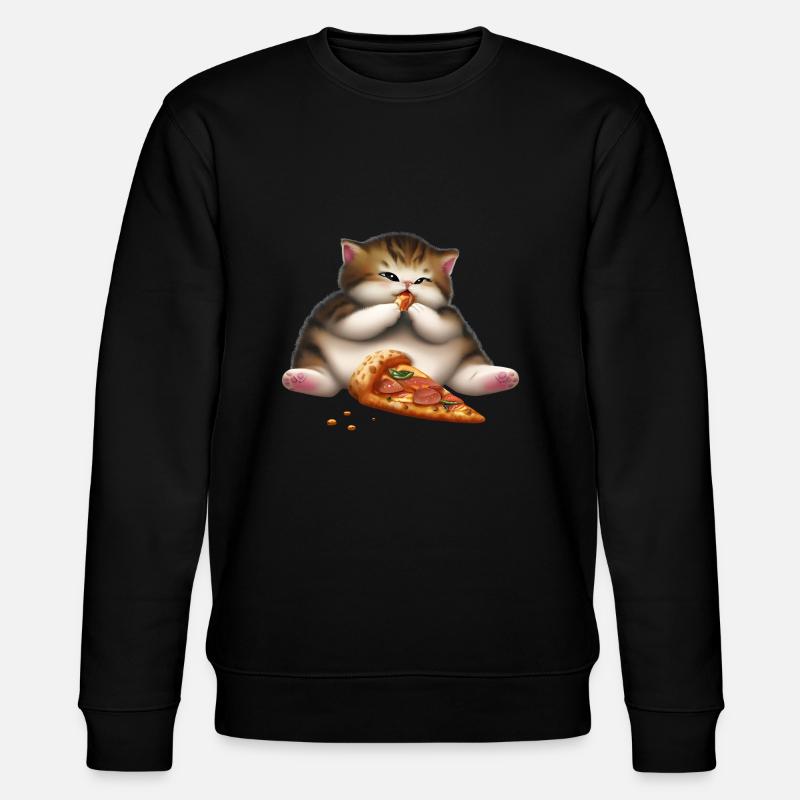 Chat amateur de pizza - Sweat bio CHANGER Stanley/Stella Unisexe - noir