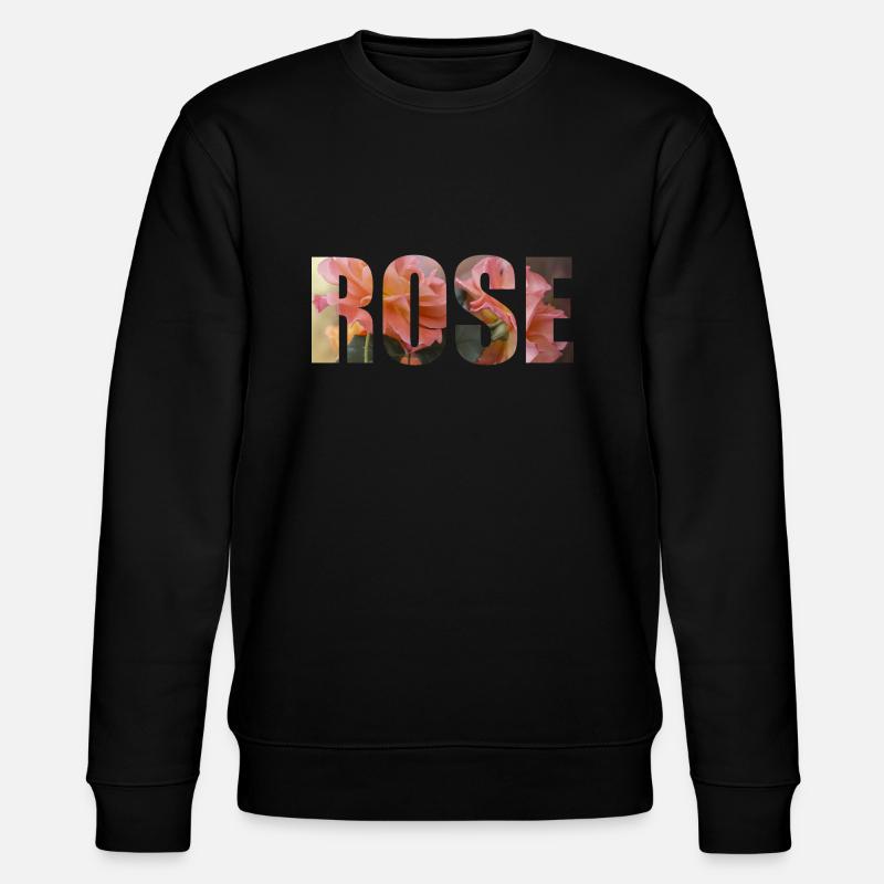 Rose - romantisches Design - Stanley/Stella Unisex Bio-Sweatshirt CHANGER  - Schwarz