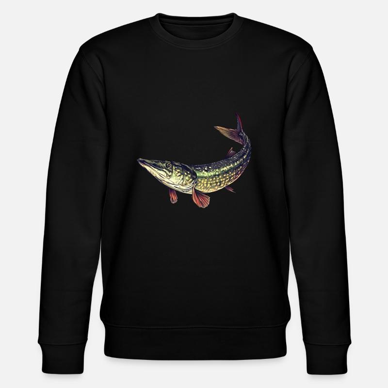 Pêche ciblée au brochet - Sweat bio CHANGER Stanley/Stella Unisexe - noir