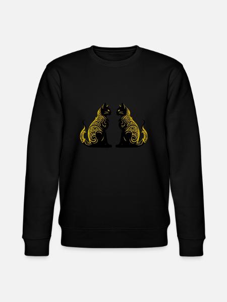 cats - Stanley/Stella Unisex Bio-Sweatshirt CHANGER - Schwarz