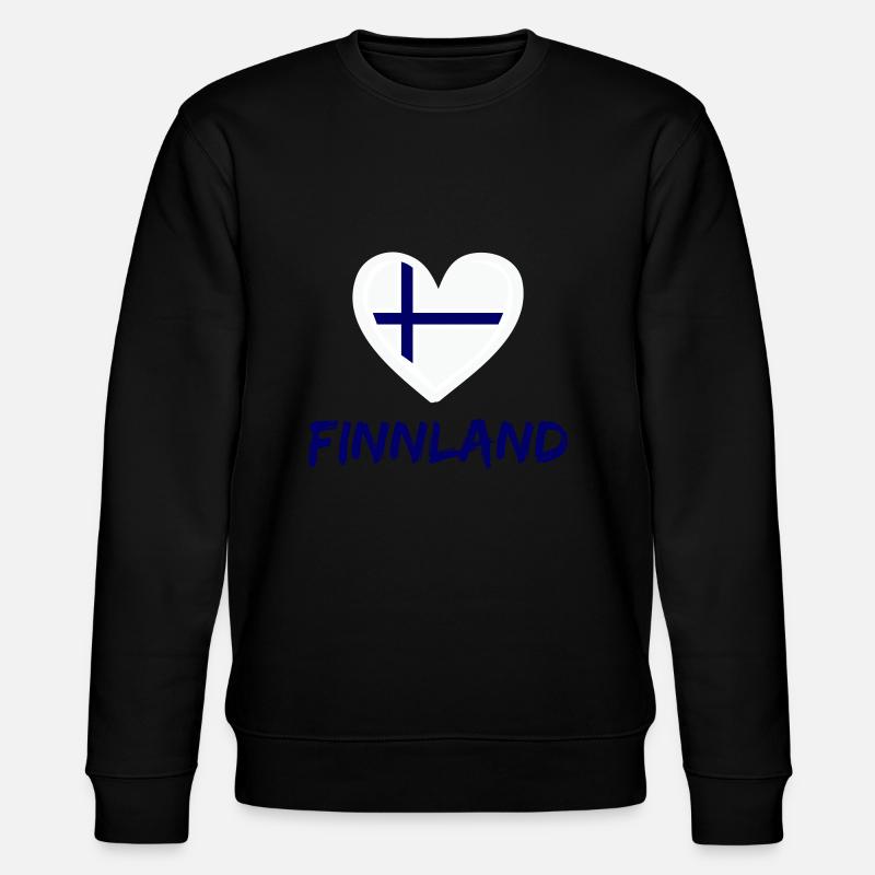 finnland herz - Stanley/Stella Unisex Bio-Sweatshirt CHANGER - Schwarz