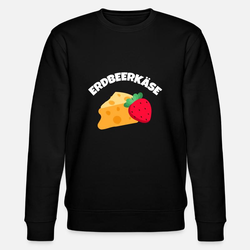 Erdbeerkaese w - Stanley/Stella Unisex Bio-Sweatshirt CHANGER - Schwarz