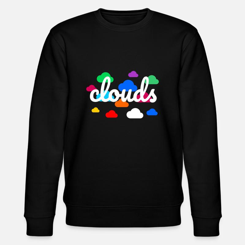 Bunte Wolken - Stanley/Stella Unisex Bio-Sweatshirt CHANGER  - Schwarz