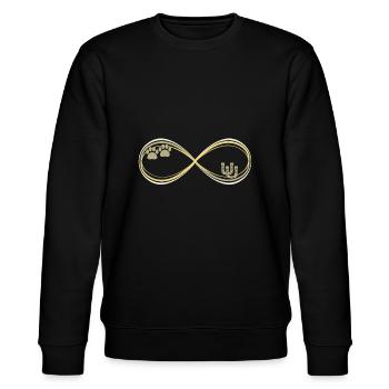 Pferd Hund Schäferhund Islandpferde Geschenk - Stanley/Stella Unisex Bio-Sweatshirt CHANGER  - Schwarz - Vorne - Nik (191cm) & Marisol (170cm)