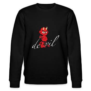 Little Devil - Stanley/Stella CHANGER Unisex Organic Sweatshirt - black - Front - Nik (191cm) & Marisol (170cm)