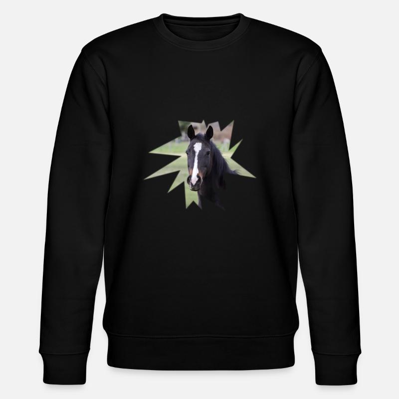 Horse. Pferd. - Stanley/Stella Unisex Bio-Sweatshirt CHANGER  - Schwarz