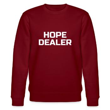 Hope Dealer - Citations chrétiennes - Sweat bio CHANGER Stanley/Stella Unisexe - bordeaux - Devant - Nik (191cm) & Marisol (170cm)