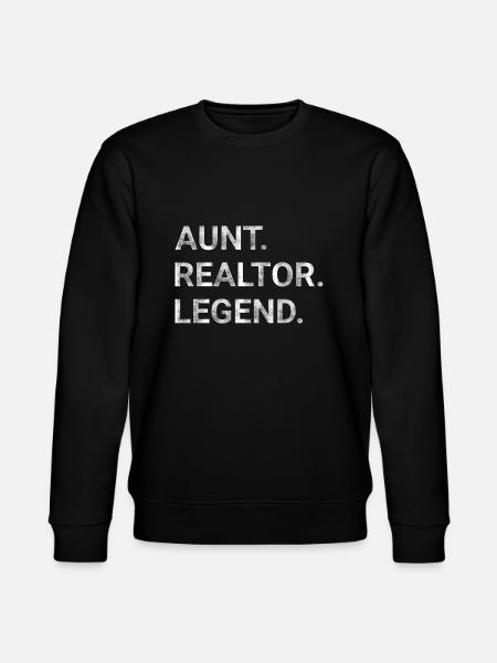 Aunt Realtor Legend - Stanley/Stella CHANGER Unisex Organic Sweatshirt - black