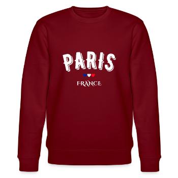 paris france - Sweat bio CHANGER Stanley/Stella Unisexe - bordeaux - Devant - Nik (191cm) & Marisol (170cm)