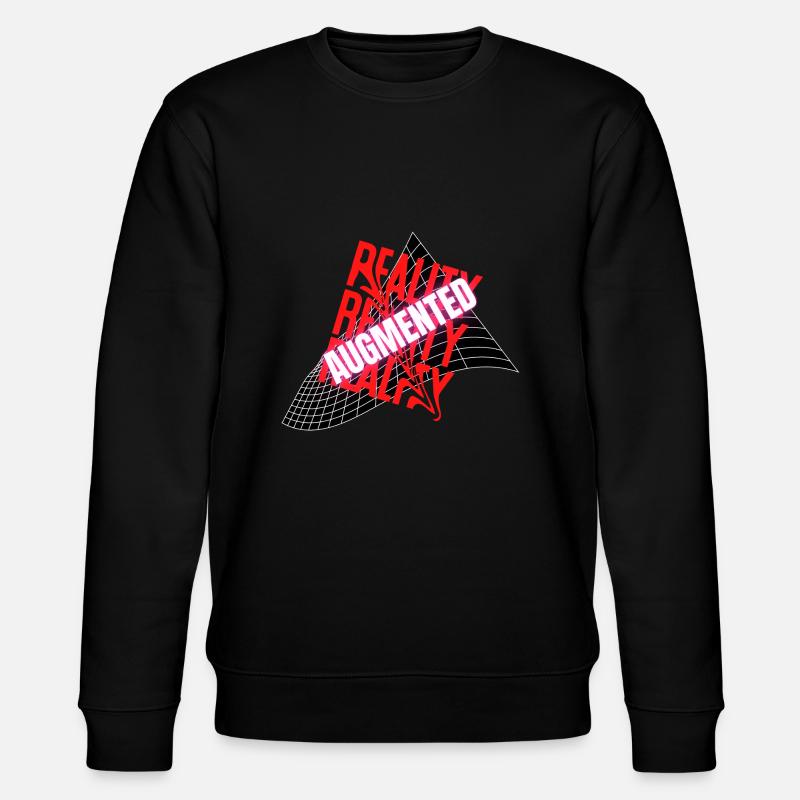 Reality Augmented Anamorphotisch - Stanley/Stella Unisex Bio-Sweatshirt CHANGER  - Schwarz