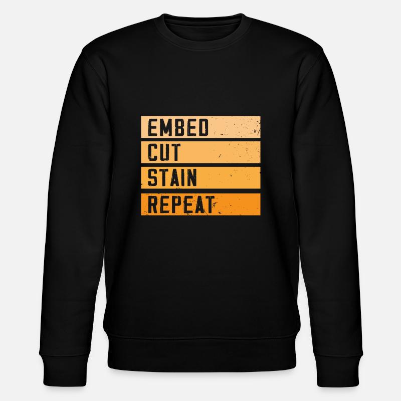 Embed Cut Stain Repeat Histology - Stanley/Stella Unisex Bio-Sweatshirt CHANGER - Schwarz