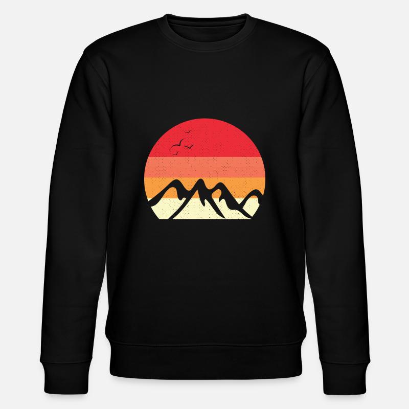 Mountain Sunset - Stanley/Stella Unisex Bio-Sweatshirt CHANGER  - Schwarz