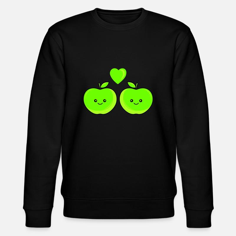 apfel love - Stanley/Stella Unisex Bio-Sweatshirt CHANGER  - Schwarz