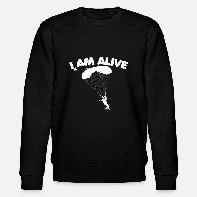 Skydiving Parachuting Skydive Skydiver - Stanley/Stella Unisex Bio-Sweatshirt CHANGER  - Schwarz