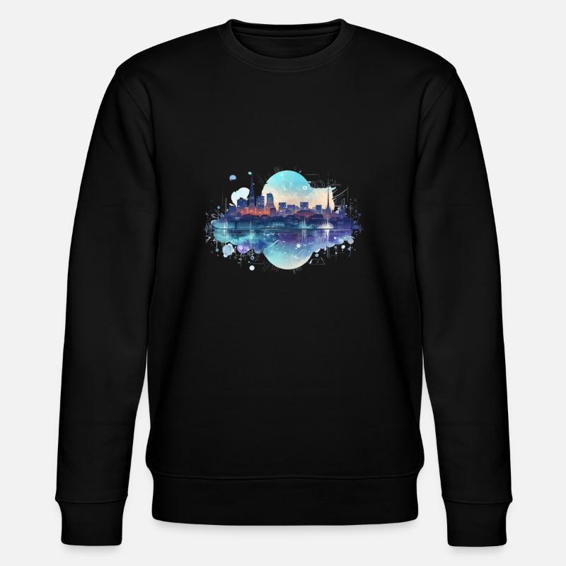 Digital City - Stanley/Stella Unisex Bio-Sweatshirt CHANGER  - Schwarz