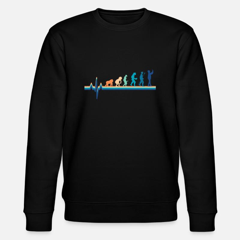 Evolution Heartbeat Social Networks - Stanley/Stella CHANGER Unisex Organic Sweatshirt - black