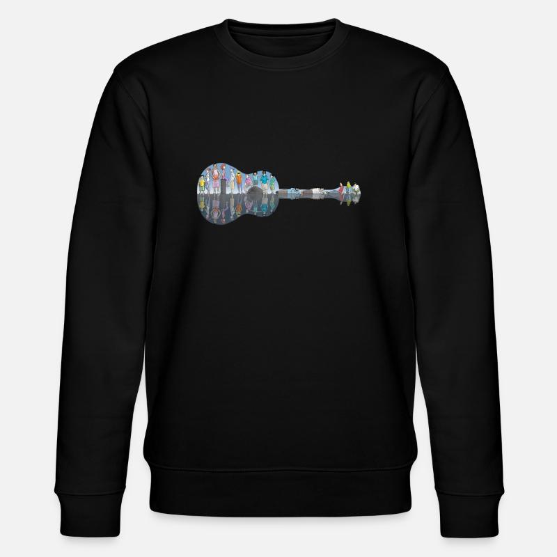 Menschliche Gitarre - Stanley/Stella Unisex Bio-Sweatshirt CHANGER - Schwarz