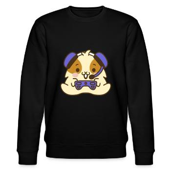 Hamster-Spieler - Stanley/Stella Unisex Bio-Sweatshirt CHANGER  - Schwarz - Vorne - Nik (191cm) & Marisol (170cm)