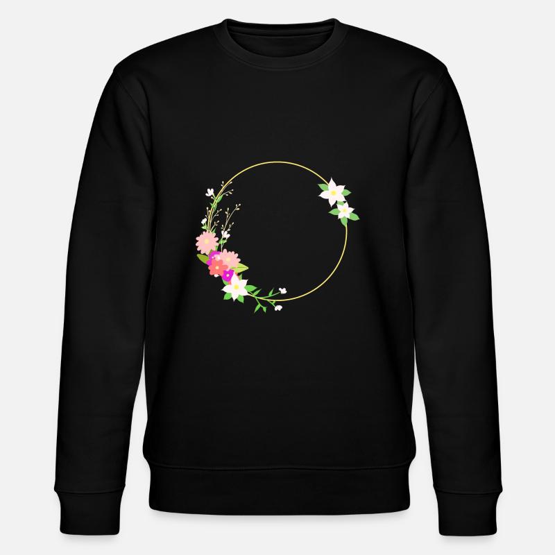 Couronne de fleurs - Sweat bio CHANGER Stanley/Stella Unisexe - noir