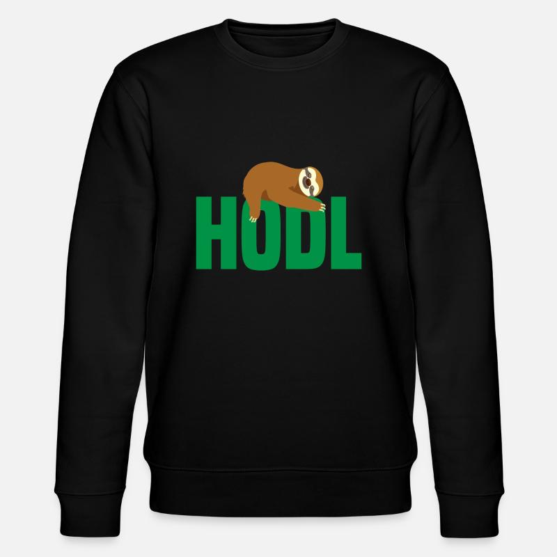 Fautier mit Bitcoin, Hodl - Stanley/Stella Unisex Bio-Sweatshirt CHANGER  - Schwarz