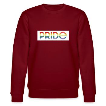 Pride rainbow white background - Stanley/Stella Unisex Bio-Sweatshirt CHANGER  - Burgunderrot - Vorne - Nik (191cm) & Marisol (170cm)