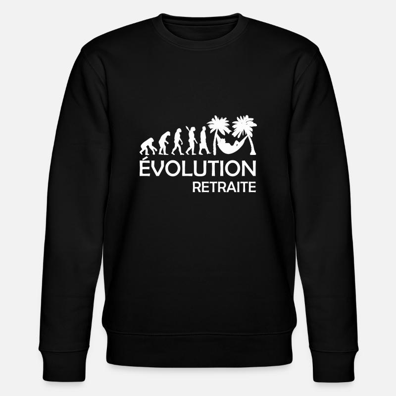 Évolution retraite / humour retraité - Sweat bio CHANGER Stanley/Stella Unisexe - noir