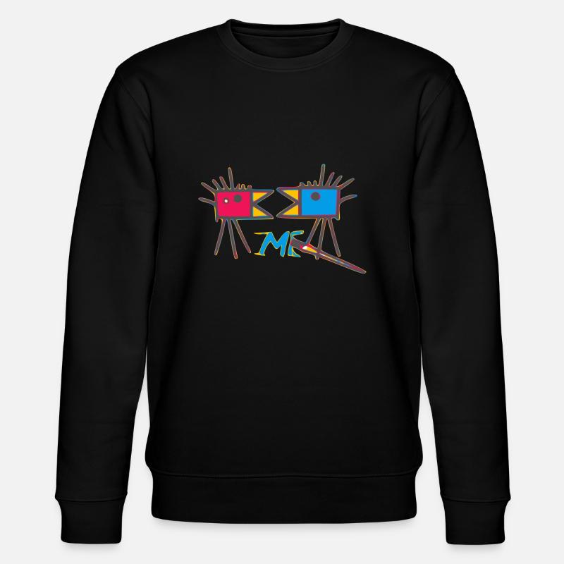 Verliebte Vögel - Stanley/Stella Unisex Bio-Sweatshirt CHANGER  - Schwarz