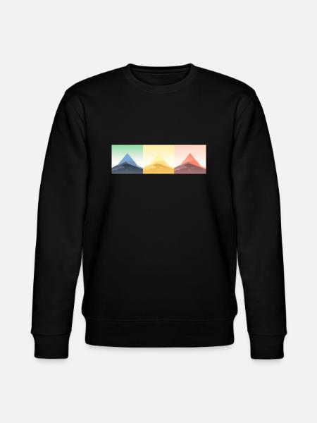 Mountain Landscape Geometric Art - Stanley/Stella CHANGER Unisex Organic Sweatshirt - black