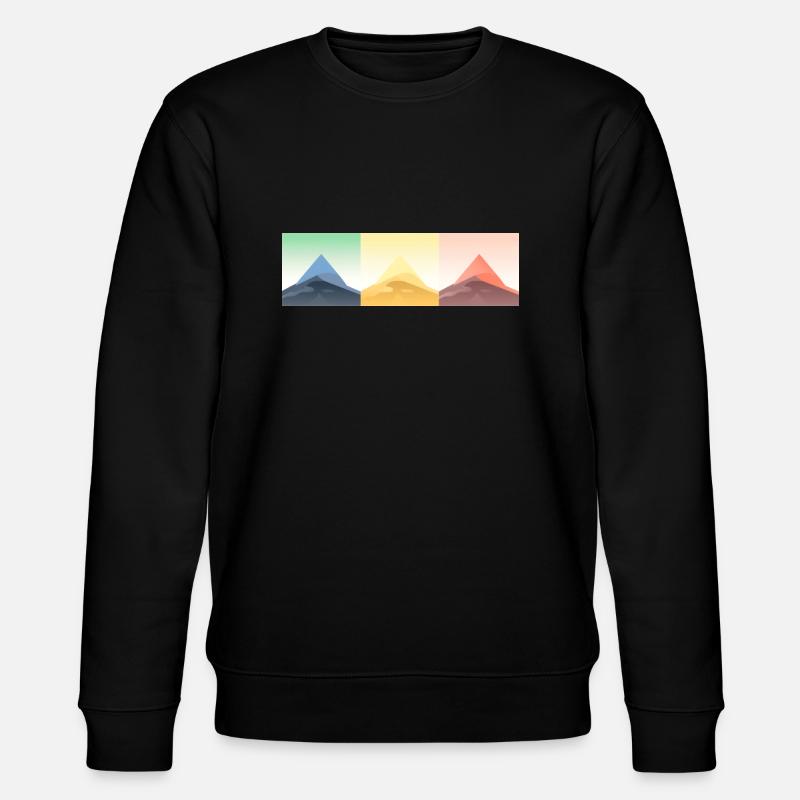 Mountain Landscape Geometric Art - Stanley/Stella CHANGER Unisex Organic Sweatshirt - black