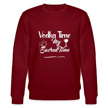 Vodka Time Design - Boisson alcoolisée - Sweat bio CHANGER Stanley/Stella Unisexe - bordeaux - Devant - Nik (191cm) & Marisol (170cm)