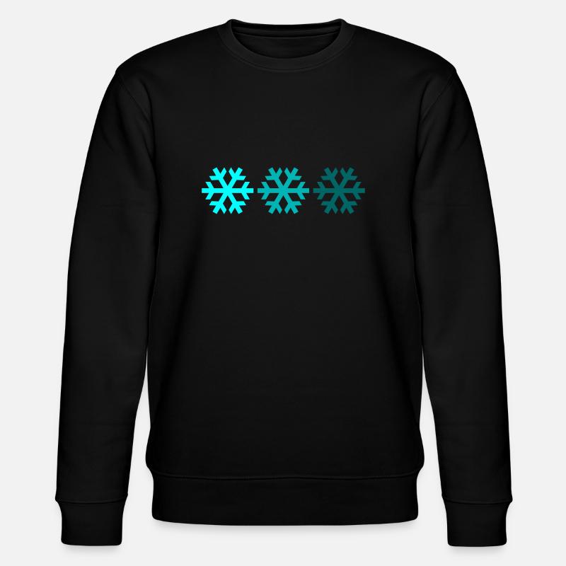 Drei Schneeflocken - Stanley/Stella Unisex Bio-Sweatshirt CHANGER  - Schwarz