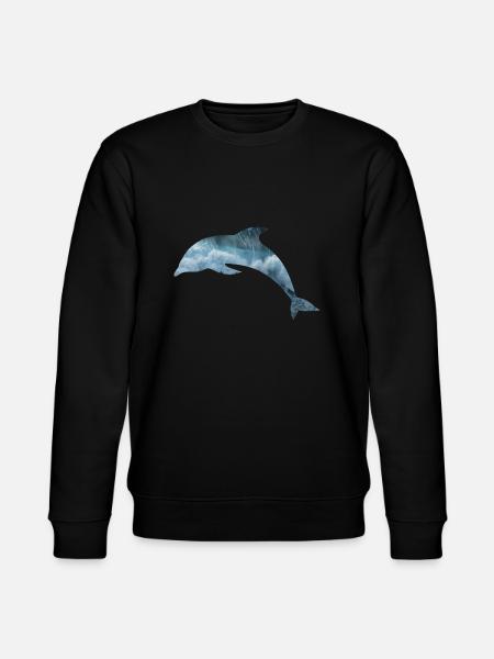 Dolphin sea - Stanley/Stella CHANGER Unisex Organic Sweatshirt - black